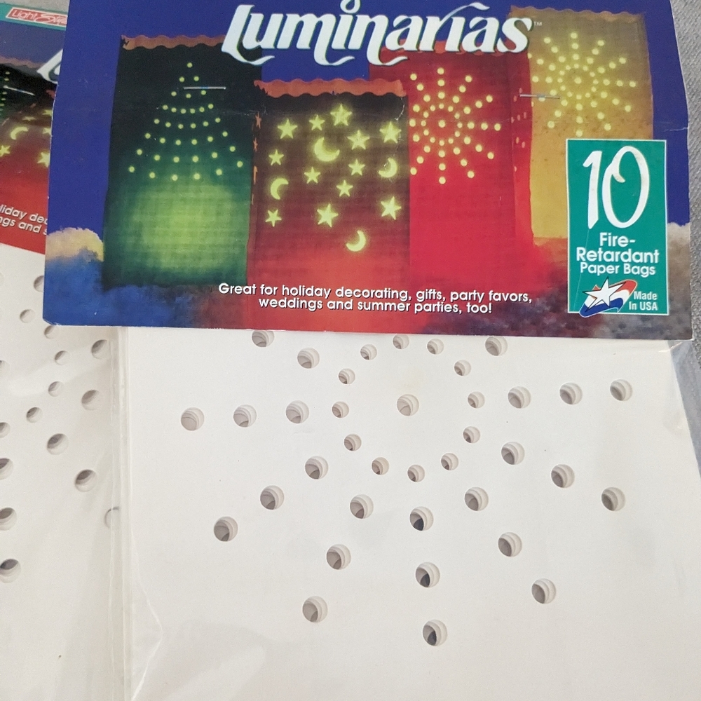 Sidewalk Luminaries 20 Bags Lights Paper Candles Christmas Snowflake Decor NEW